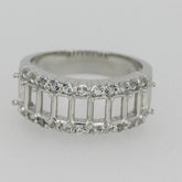 Sterling Silver Semi Mount Ring Setting Emerald Oct 5x3mm Natural Aquamarine - Syzjewelry